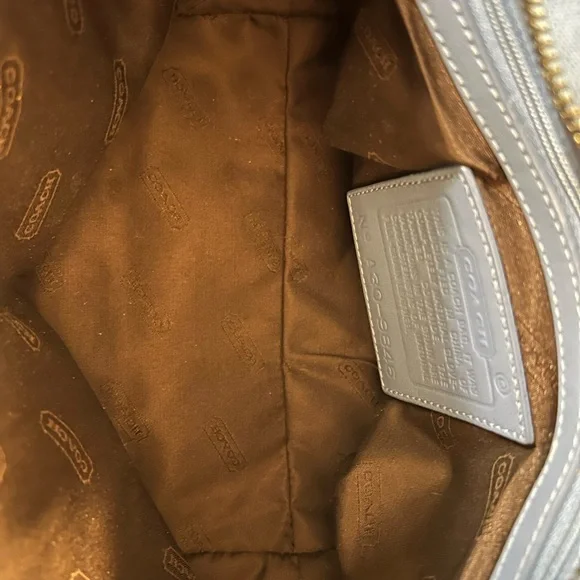 Coach Blue Leather. Vintage Coach Legacy Mini Market Tote. - Picture 3 of 8